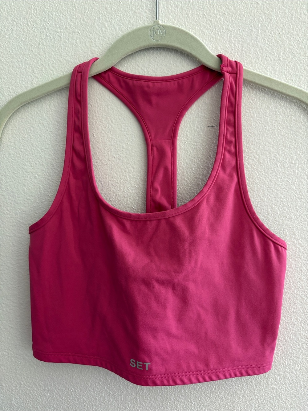 SET Active Racerback Crop Sports Bra - Magenta Pink